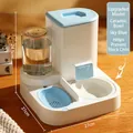 Sky blue 2-in-1 automatic pet feeder and waterer with anti-acne ceramic bowl - Ceramic Model (Gen 1) / Feeding and Watering Integrated Machine / Sky Blue