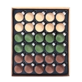 Set di 30 palline di Natale floccate da 3 cm in beige champagne, verde e marrone - 30 pezzi / Cachi+Verde Militare+Marrone