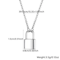 Dettaglio collana con lucchetto in argento S925 con dimensioni e peso di 3,5 g - Argento 925 / Argento