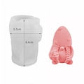 Moule gnome en silicone avec panier à fleurs et dimensions 5,7x8,4cm pour DIY - Gnome avec panier d'œufs de Pâques