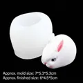 Stampo in silicone a forma di coniglio 3D per mousse e decorazione torte con campione - Grande (Trasparente) 17-133