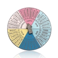 Rotating social battery enamel pin featuring a colorful emotion wheel for mood tracking - Emotion Wheel Brooch / Psychological Test Spinner