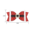 Lazo para el pelo de Papá Noel con lentejuelas rojas y blancas, mide 10cm por 5,4cm - Lazo Cinturón de Papá Noel