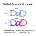 3D DAD letter silicone mold for DIY resin casting and home tabletop ornaments - DAD Ornament Silicone Mold
