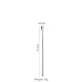 Long handle stainless steel coffee spoon with dimensions 17.2cm length and 1.3cm width - 17cm Silver