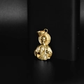 Polished 18k gold plated Saint Jude pendant in 316L stainless steel on black background - Large (No Chain) / Gold