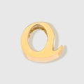 Polished gold stainless steel charm bead featuring lowercase letter a pendant - Lowercase o / Gold