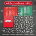 DIY Christmas apple bouquet holder set with red tubes, white bases and festive tapes - Apple Holder 20 Sets