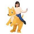 Inflatable golden dog riding costume for children with built-in blower for party fun - Cycling Children's Dogs / One Size