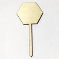 Hexagon wooden plant markers for succulent garden identification in natural finish - Hexagon Shape (5*10cm)