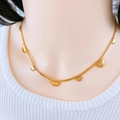Halsketten-Set mit fächerförmigem Anhänger und minimalistischem Panzerkettendesign - Halskette
