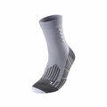 Men's grey mid-calf sports socks with reinforced arch support and anti-slip grip - LR04 Light Grey No.05