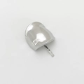 Minimalist silver alloy hair hook accessory with metallic luster for ponytails - Silver