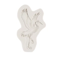 White silicone crane mold for fondant and chocolate DIY cake decoration with wing details - Crane Pattern / Gray
