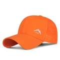 Orange quick-dry baseball cap with side laser-cut vents and sport mountain logo - Adjustable / Orange