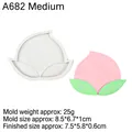 Moule en silicone en forme de pêche pour décor de gâteaux et bougies, taille moyen A682 - 5# Gris - Moyen (A682)