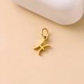 Polished gold Pisces zodiac sign pendant for custom stainless steel necklaces - Pisces / Gold
