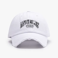 Casquette de baseball en coton blanc avec broderie 1994 noire et bord usé chic - Réglable / Blanc