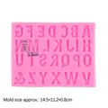 Rosa Silikonbuchstabenform für Fondant-Backen und Kuchendekor, 14,5x11,2x0,8cm Größe - Rosa