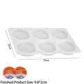 Semi-transparent 6-hole round silicone mold for 2cm thick resin coasters and DIY crafts - 6-Cavity Round Block / White/Translucent