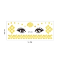 Golden mermaid scales face tattoo sticker with glitter shell patterns, 16x6.5cm size - Fish Scales and Shells Style (JFF-005)