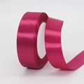 Vibrant rose red polyester satin ribbon roll for gift wrapping and wedding decorations - Deep Rose Red
