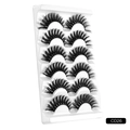6 pairs of 8D volume false eyelashes in style CD26 on white tray for bold eye makeup - 6 Pairs Voluminous Curled Style (CD26)