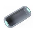 Moule à gâteau rectangulaire en silicone gris avec poignées vert menthe antiadhésif - Moule à Cake 9 Pouces