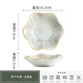 Blue lotus leaf ceramic jewelry tray dish, microwave safe storage plate 10.2cm - Azure White