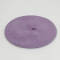 Boina clásica de fieltro de lana violeta claro con diseño minimalista para mujer - M (56-58cm) / Violeta Claro