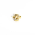 Adjustable gold plated letter B charm bracelet with sparkling cubic zirconia stones - Letter B(6184295114144)