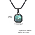 Zonder ketting Zwart/Abalone Schelp