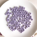 DIY purple acrylic cylindrical spacer beads for jewelry making and craft projects - 20# Lavender