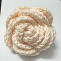 Handmade crochet rose flower in cream beige yarn for DIY bouquets and gifts - Beige Rose