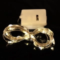 Warm white LED copper wire fairy lights with white battery box for DIY Christmas trees - 1m String Light