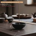 Porte-encens minimaliste en céramique grise en forme de tasse avec finition mate - XC1019-4B Porte-encens rond noir / Noir