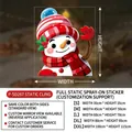 Adesivo statico pupazzo di neve di Natale disponibile in cinque misure da 30 a 115cm - Piccolo (30x35cm) / Pupazzo di neve