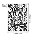 1.5-inch black waterproof alphanumeric letter and number stickers for gift decoration - Black