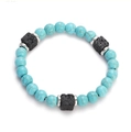 Turquoise With Silver Spacers