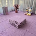 Thick purple plush interlocking foam mats for cozy bedroom flooring and playroom decor - Light Purple