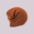 Unisex oversized brown ribbed knit slouchy beanie hat for winter casual street style - Caramel