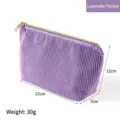 Lavendel-lila Kord-Aufbewahrungstasche für Kosmetik oder Schreibwaren, 22x12x7cm. - Dreieck-Stil / 22x12x7cm / Lila