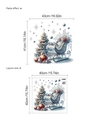 Christmas tree and crystal sleigh wall decal, 40x40cm layout for bedroom decoration - PC207 Exquisite Sleigh