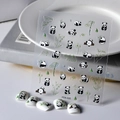 Autocollants 5D pour ongles motif panda et bambou avec éléments de style chinois - Style Panda Mangeant du Bambou (FEB-500)