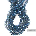 Πολύπλευρες γυάλινες χάντρες 176 Blue Luster για αξεσουάρ κοσμημάτων DIY - 176 Μαύρη Ορχιδέα