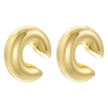 Minimalist C-shaped polished gold ear bone clips with thick smooth metallic texture - Minimalist Thickened Style / Gold