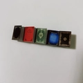 Miniature vintage notebook hair clips set in black red green blue and brown colors - 4# Blue Black Book Clip