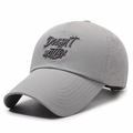Grey quick-dry baseball cap with black 'Doesn't matter' embroidery and laser-cut vents - Light Gray