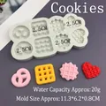 Detailed size specifications for 8-cavity silicone mold with heart and cookie shapes - Heart Pretzel / Gray