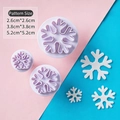 Set de 3 moldes de copo de nieve lila para fondant y galletas en tamaños variados - Copo de Nieve Grueso (Juego de 3)